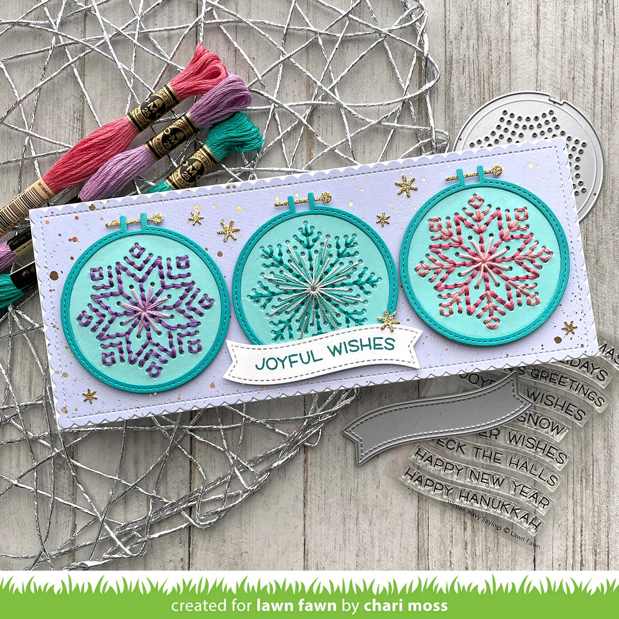 Lawn Cuts Craft Die - Embroidery Hoop Snowflake Add-On