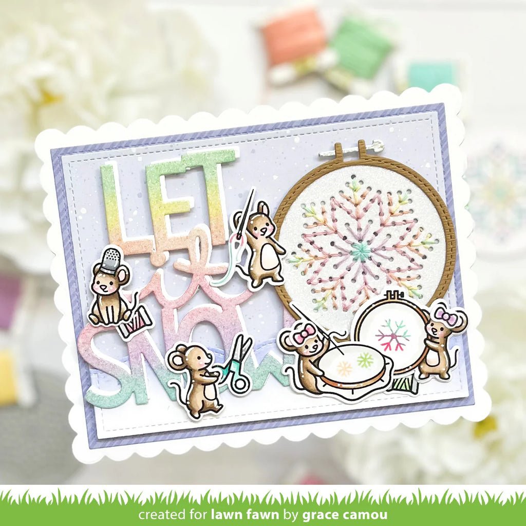 Lawn Cuts Craft Die - Embroidery Hoop Snowflake Add-On