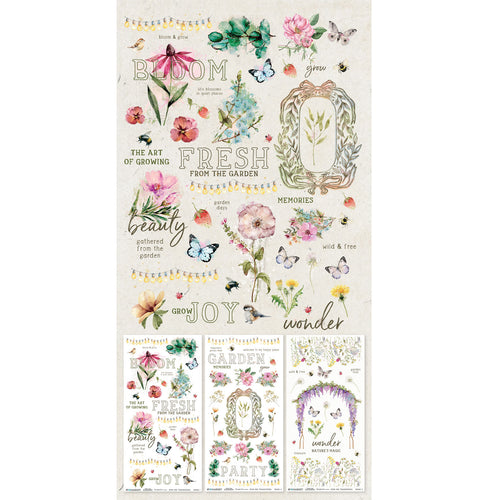 From the Garden - 6 x12 Blendable Rub-on Transfer Set