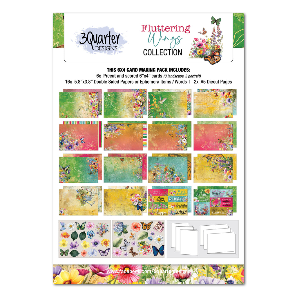 3Quarter Designs Fluttering Wings Card Kit
