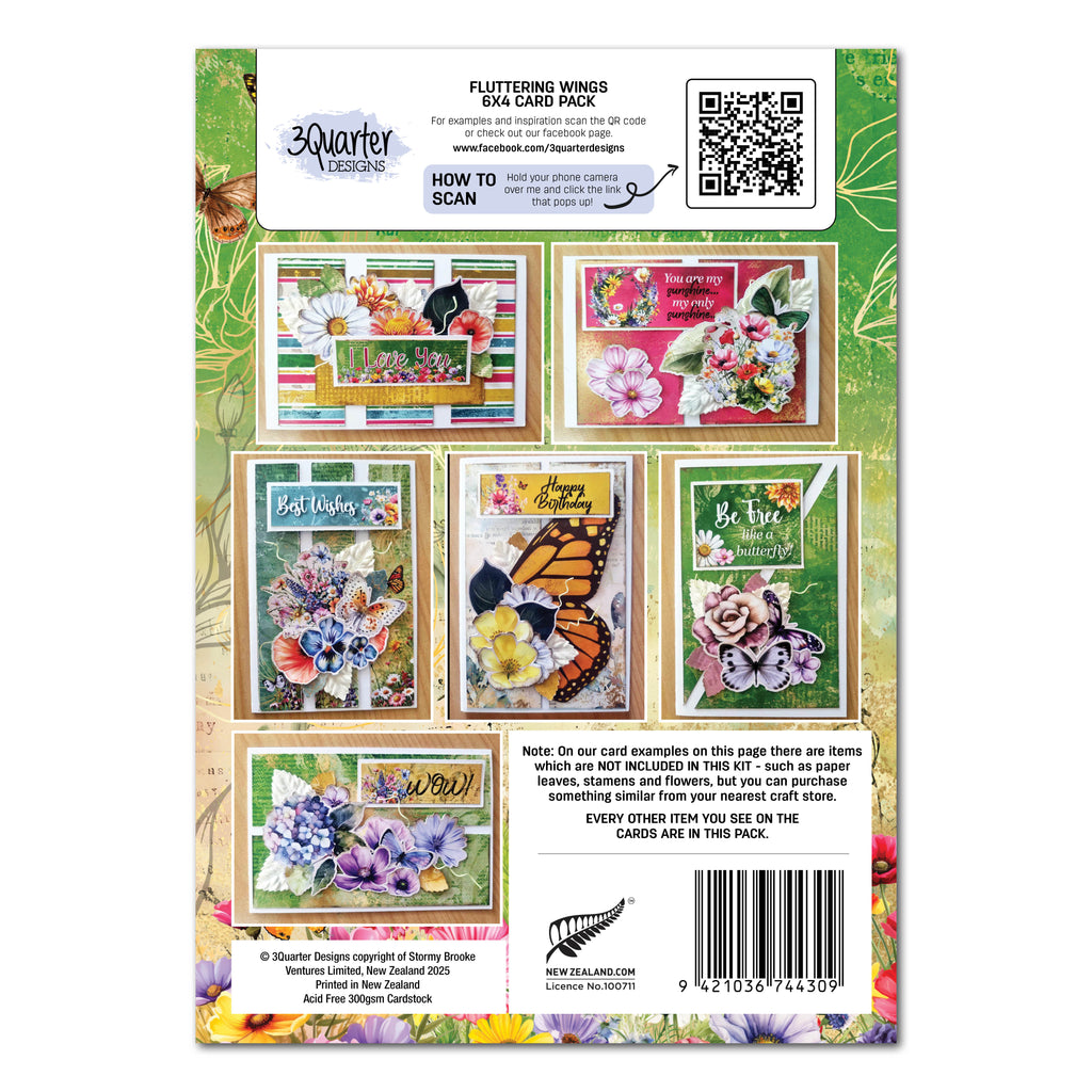 3Quarter Designs Fluttering Wings Card Kit