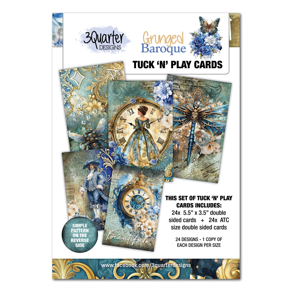 Grunged Baroque Tuck & Play Cards