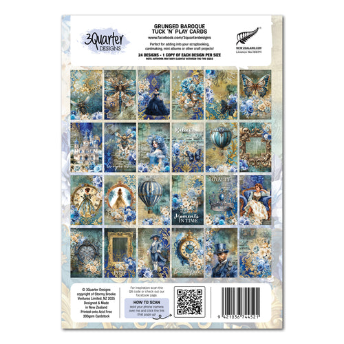 Grunged Baroque Tuck & Play Cards