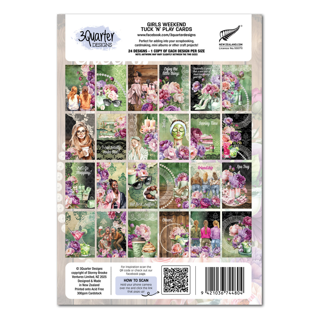 3Quarter Designs Girls Weekend Tuck & Play Cards