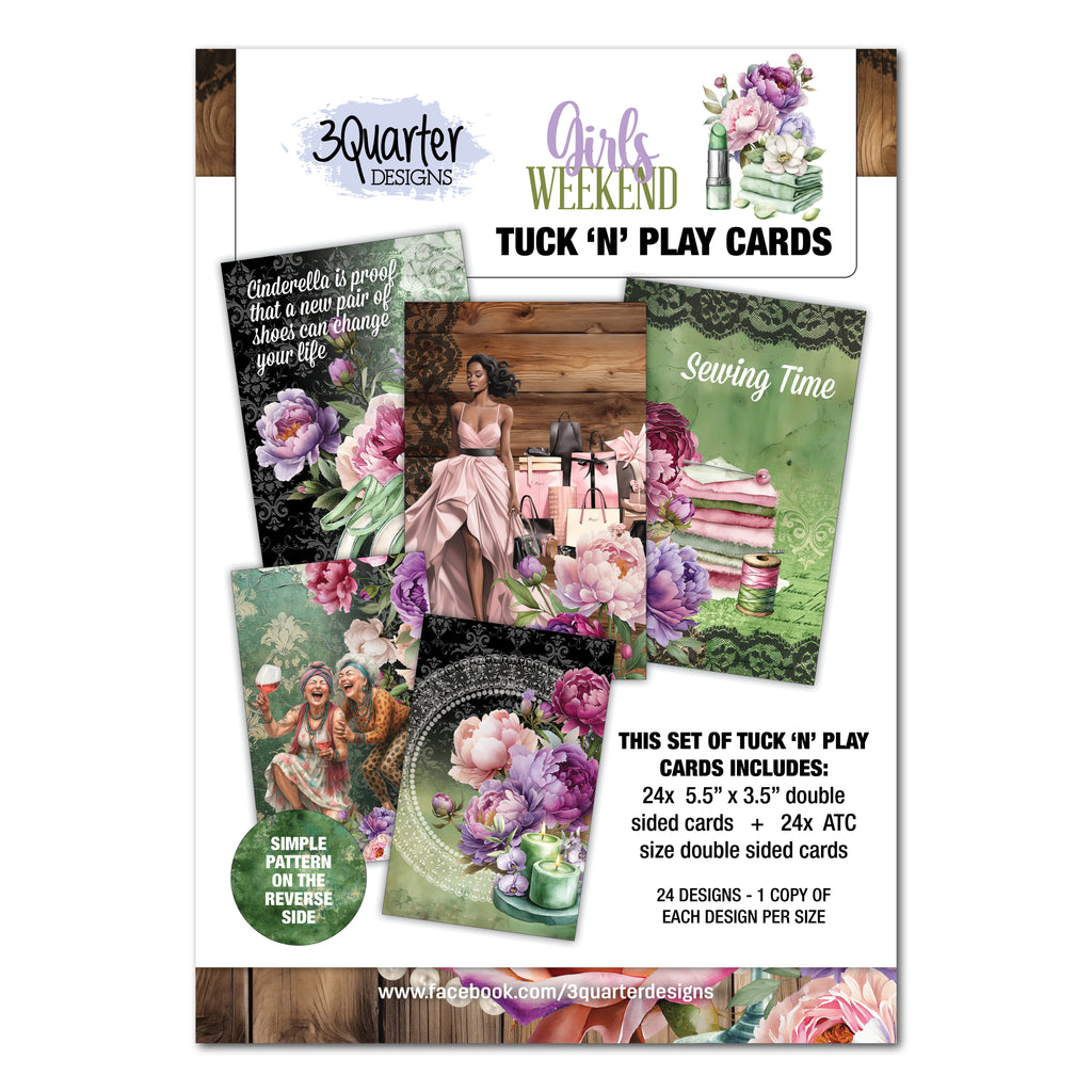 3Quarter Designs Girls Weekend Tuck & Play Cards