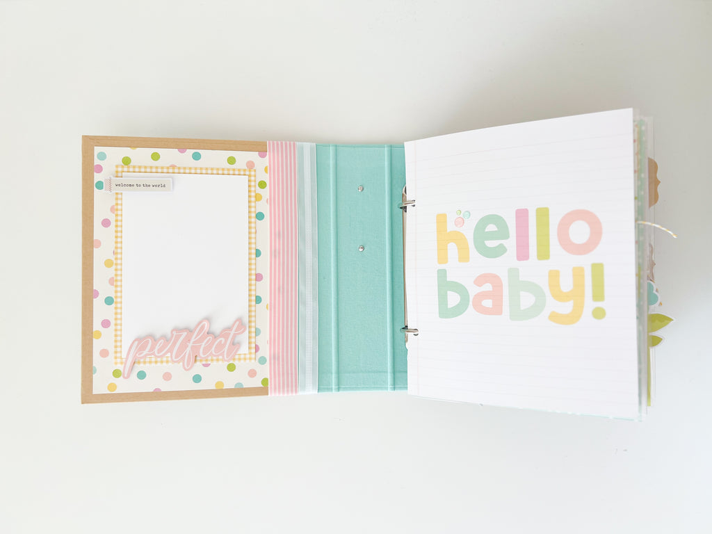 Simple Stories Pooh Bear Baby Binder - Robin's Egg