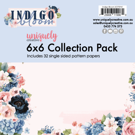 Uniquely Creative Indigo Bloom 6 x 6 Collection Pack