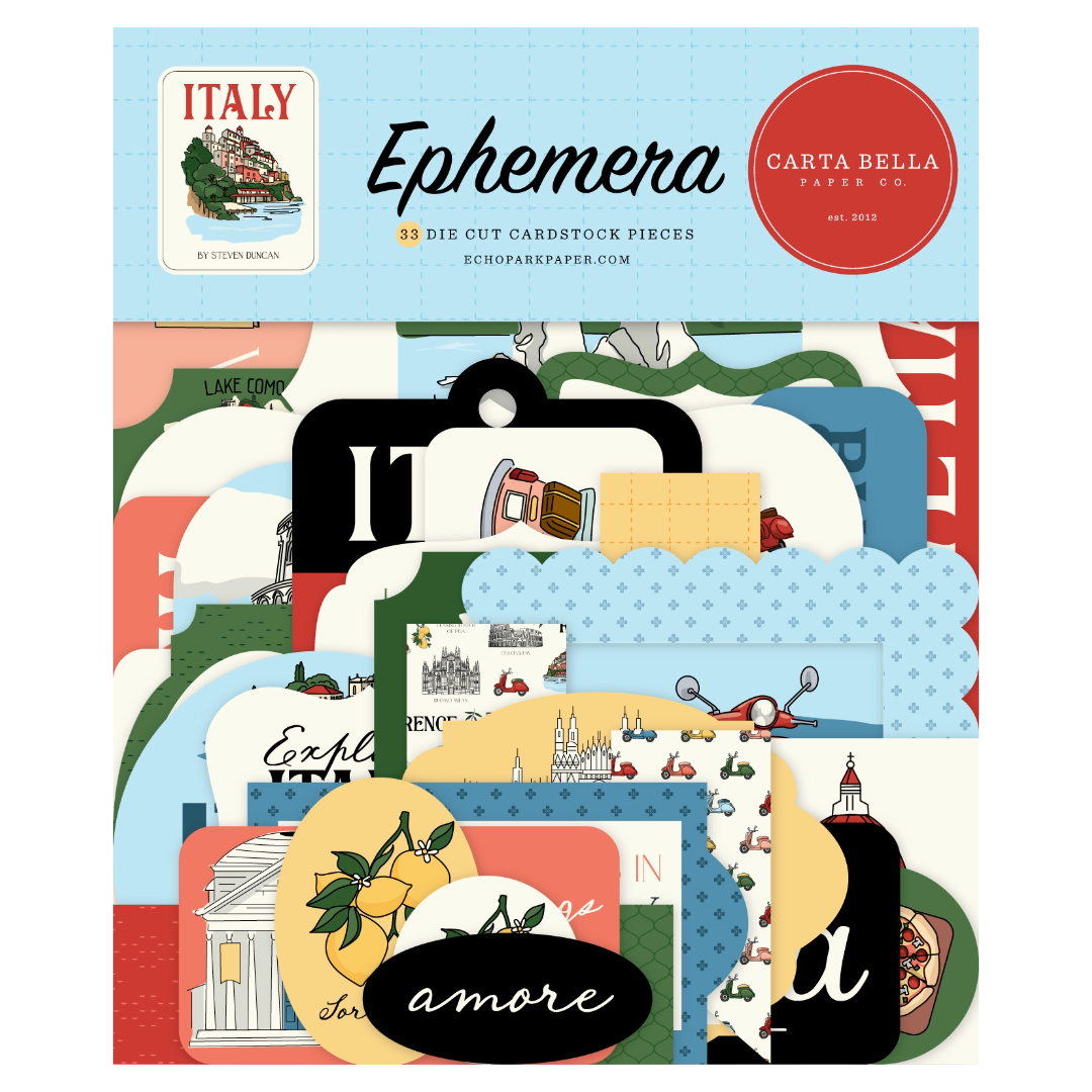 Carta Bella Italy Cardstock Ephemera-Icons