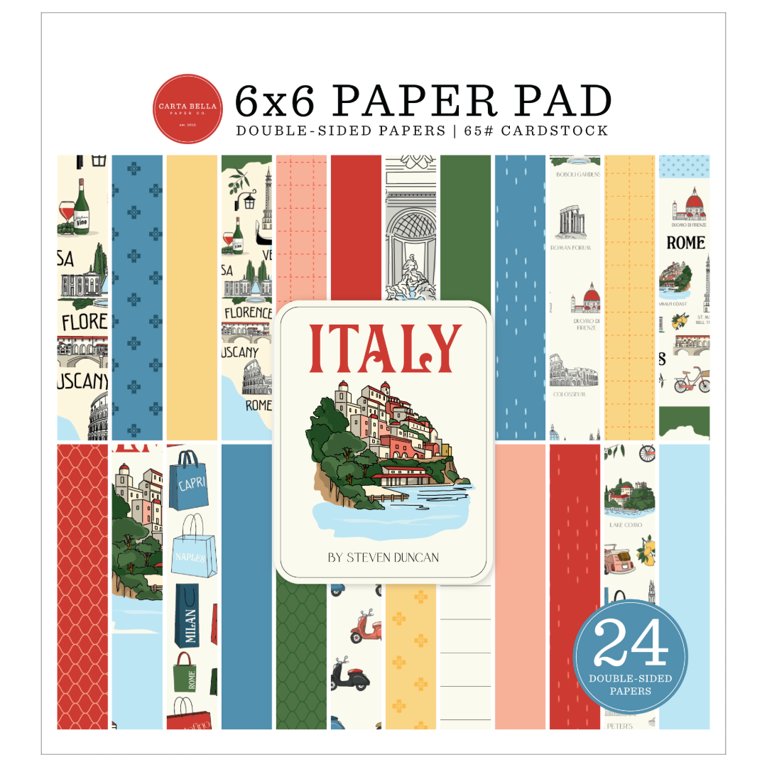 Carta Bella Italy Double-Sided Paper Pad 6"X6"