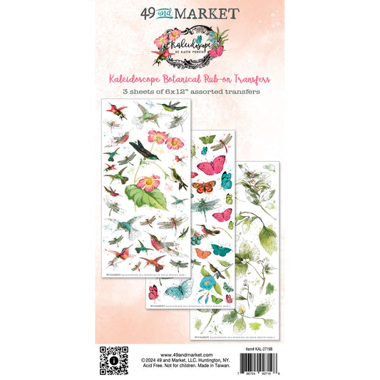 49 And Market Kaleidoscope Rub-On Transfer Set-Botanical