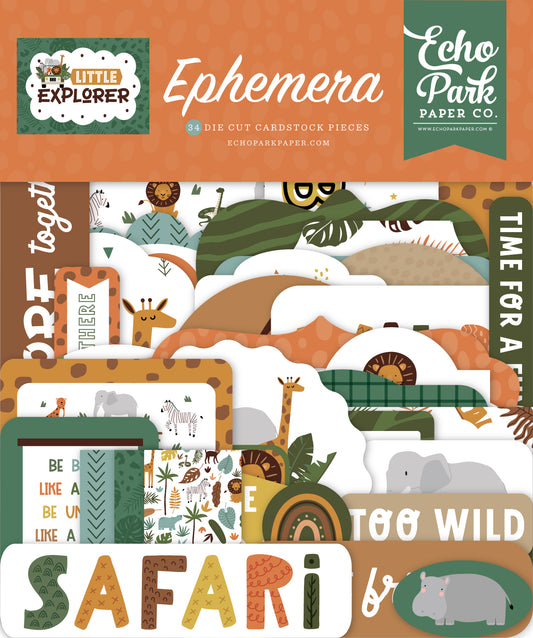 Echo Park Little Explorer Cardstock Ephemera Frames & Tags
