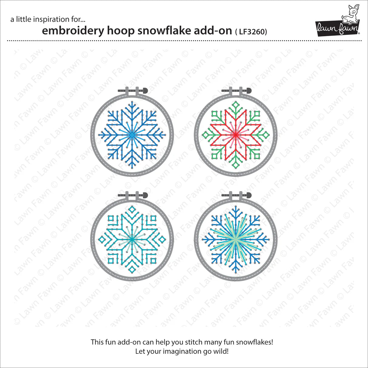 Lawn Cuts Craft Die - Embroidery Hoop Snowflake Add-On