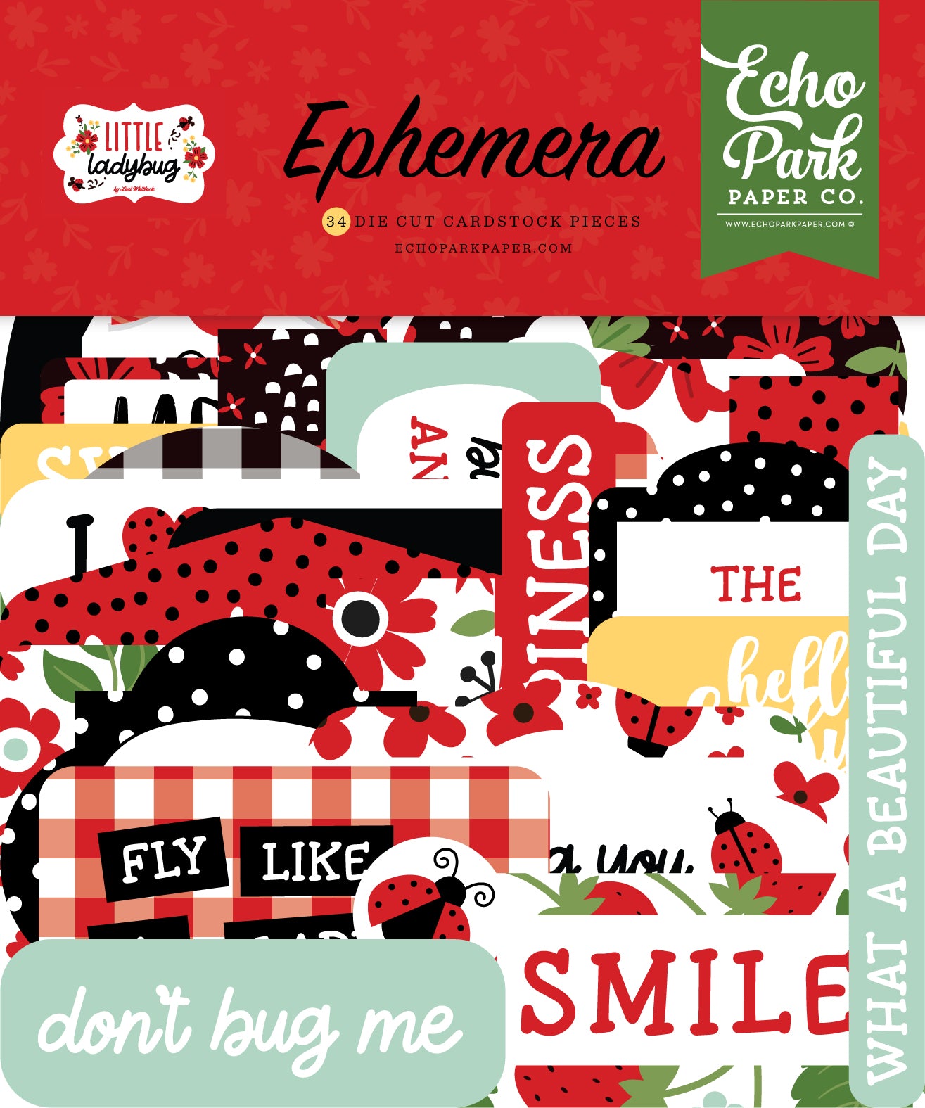 Echo Park Little Ladybug Cardstock Ephemera