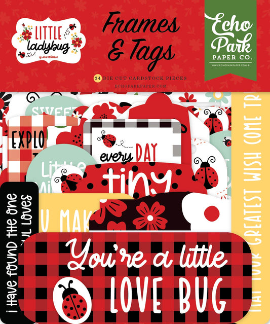 Echo Park Little Ladybug Cardstock Frames & Tags