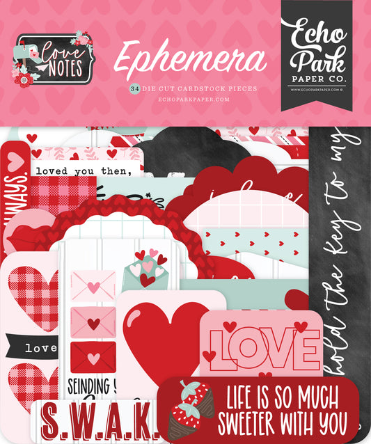 Echo Park Love Notes Ephemera -Icons