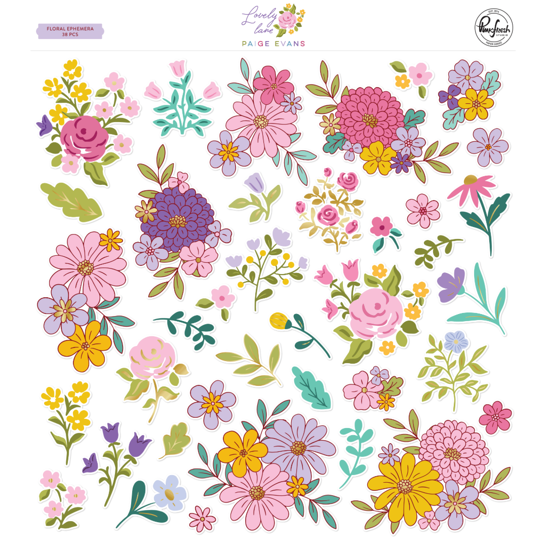 Pinkfresh Studio Lovely Lane Floral Die Cuts