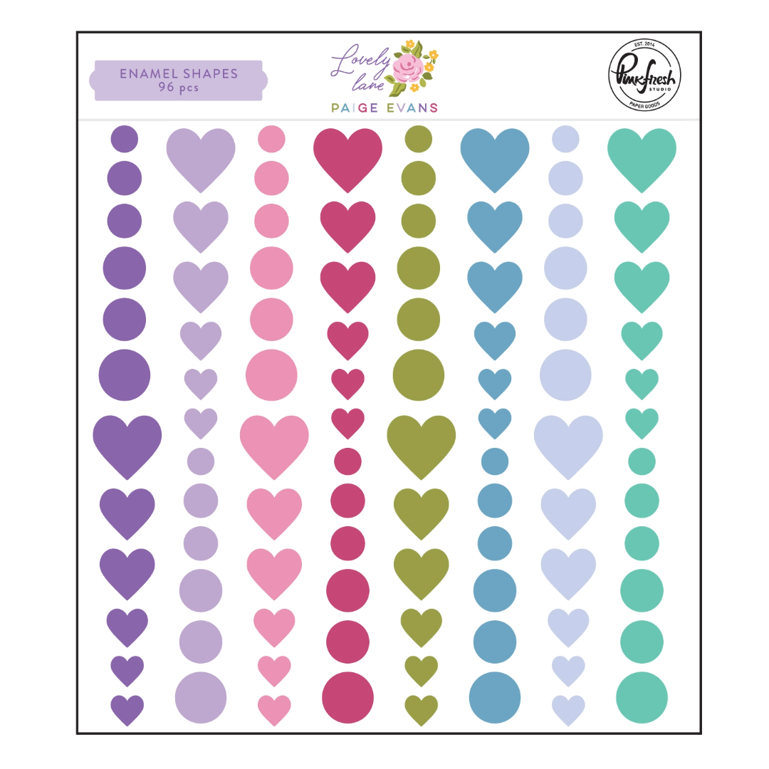 Pinkfresh Studio Lovely Lane Enamel Shapes