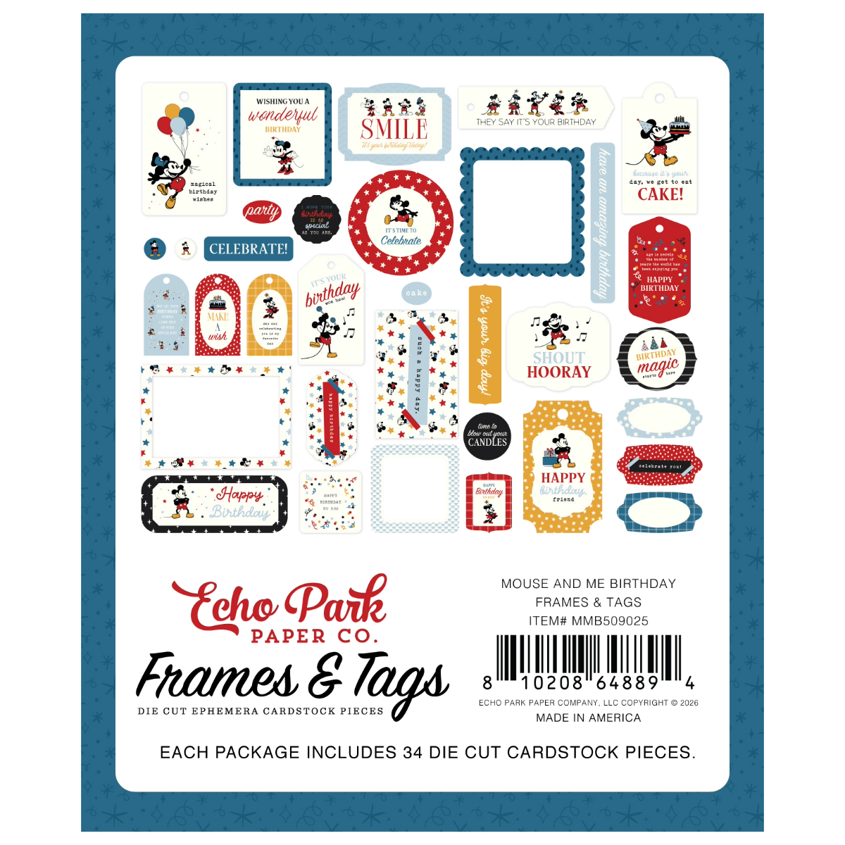 Mouse And Me Birthday - Frames & Tags
