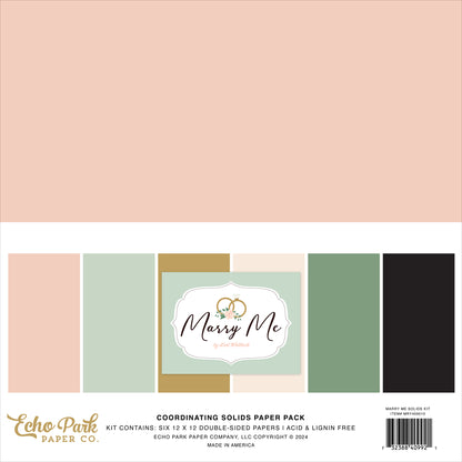 Echo Park Marry Me Solids Collection Kit