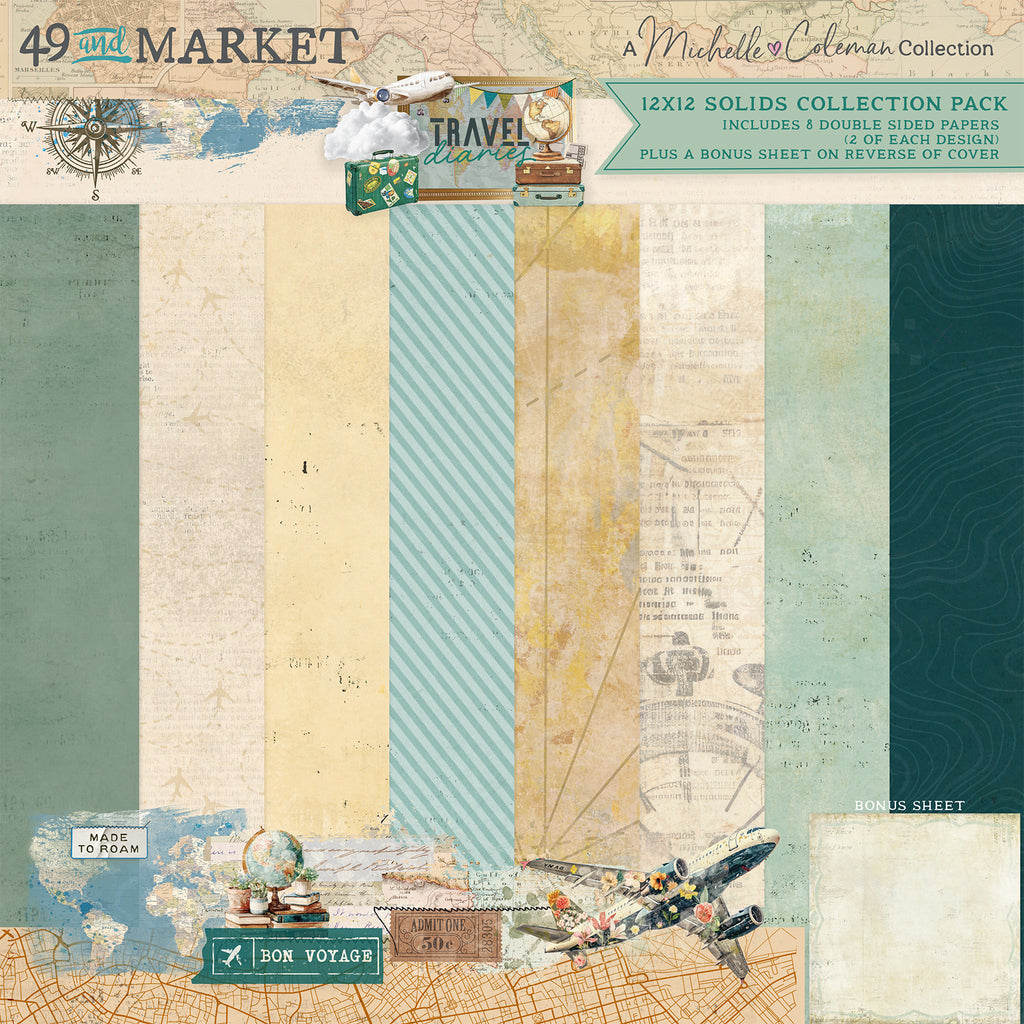 Travel Diaries - 12 x12 Solids Collection Pack