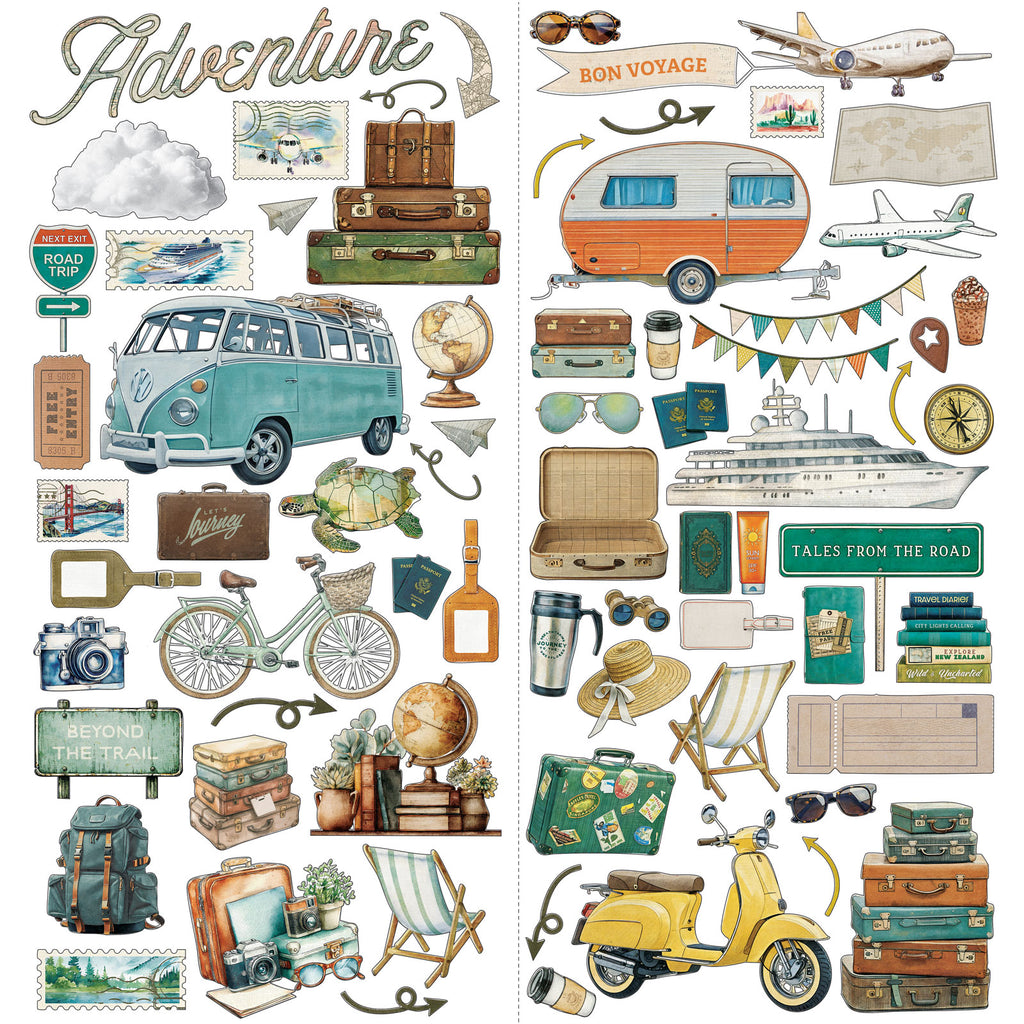 Travel Diaries - Laser Cut Elements