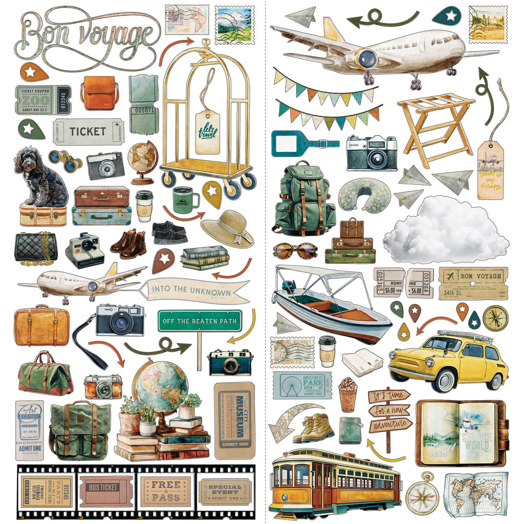 Travel Diaries - Laser Cut Elements