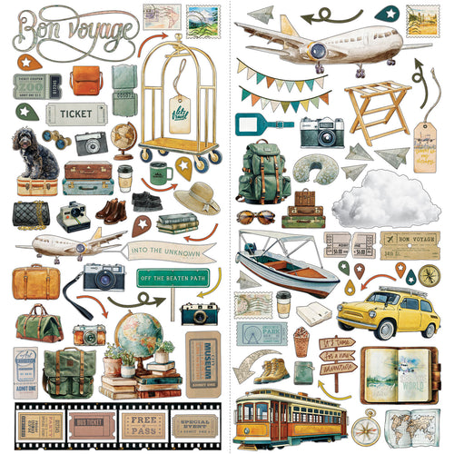 Travel Diaries - Laser Cut Elements