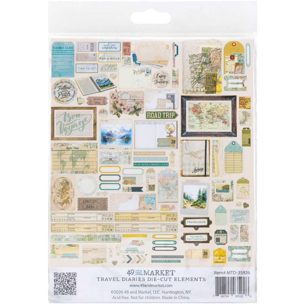 Travel Diaries - Die-Cut Elements