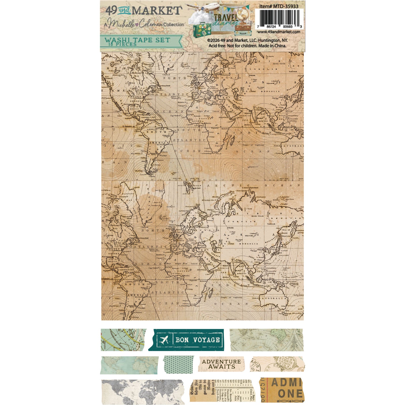 Travel Diaries - Washi Sheets
