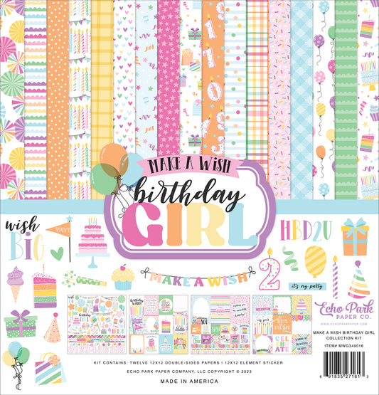 Echo Park Make A Wish Birthday Girl Collection Kit