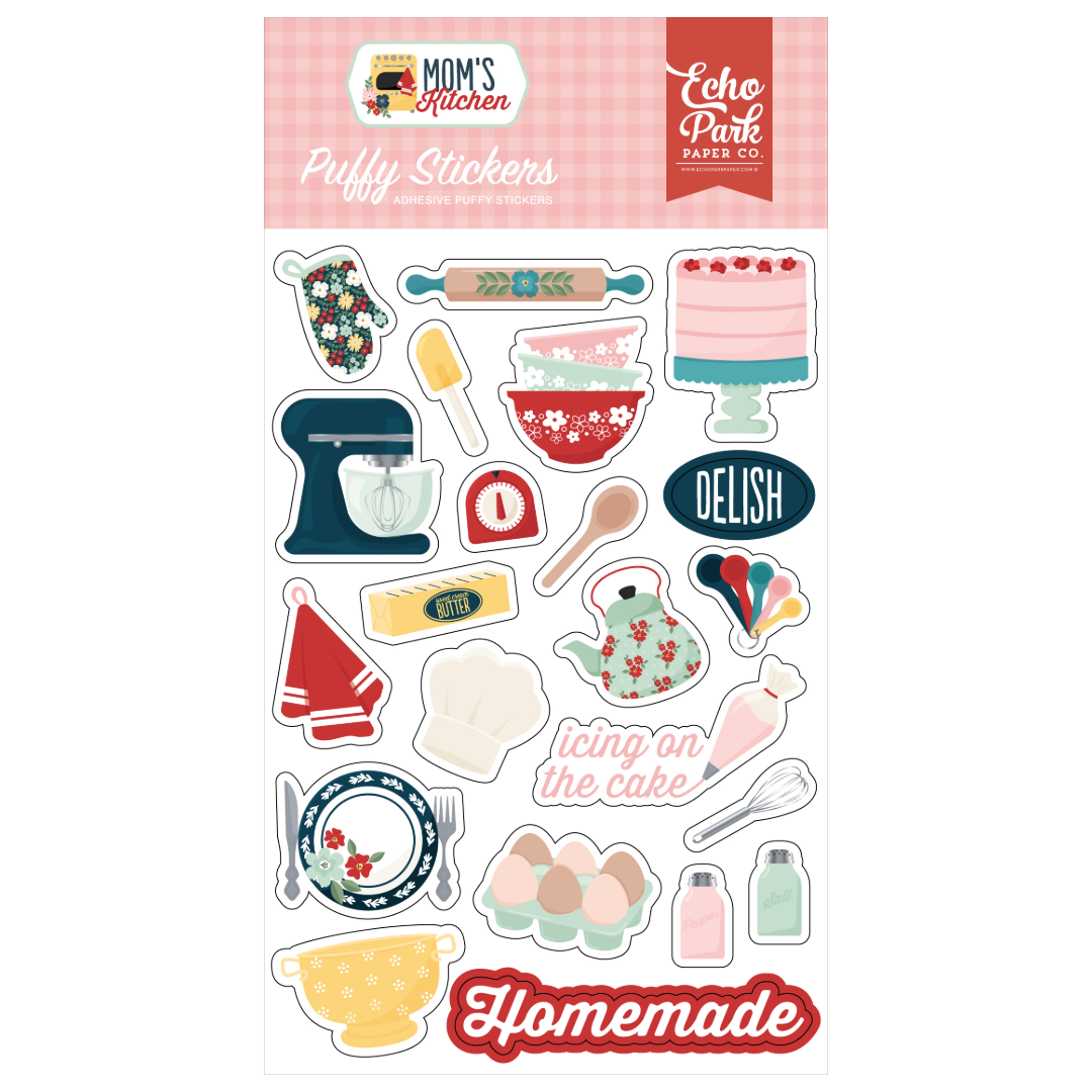 Echo Park Mom's Kitchen Puffy Stickers