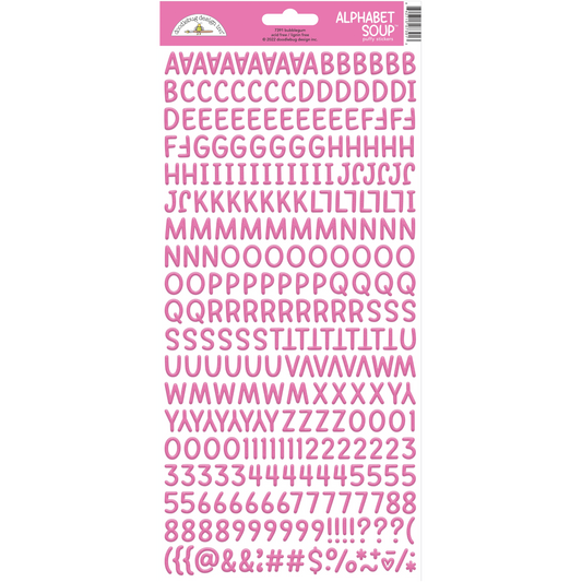 Doodlebug Alphabet Soup Puffy Stickers  - Bubblegum
