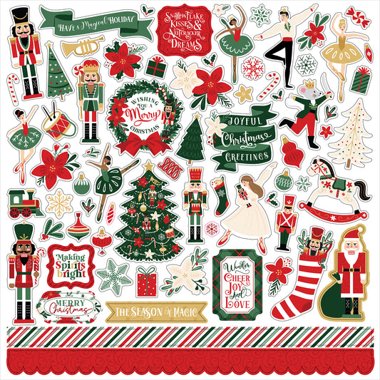 Echo Park Nutcracker Christmas Cardstock Stickers