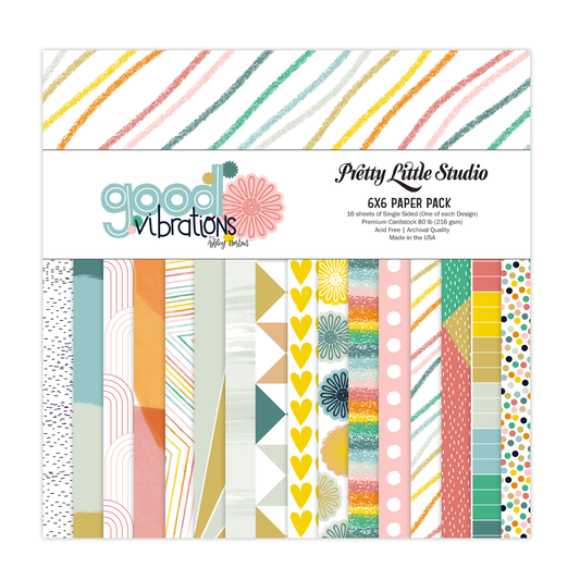 Pretty Little Studio Good Vibrations Paper Pack | Good Vibrations 6x6