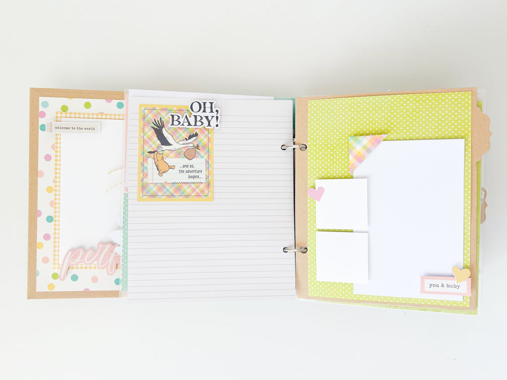 Simple Stories Pooh Bear Baby Binder - Robin's Egg