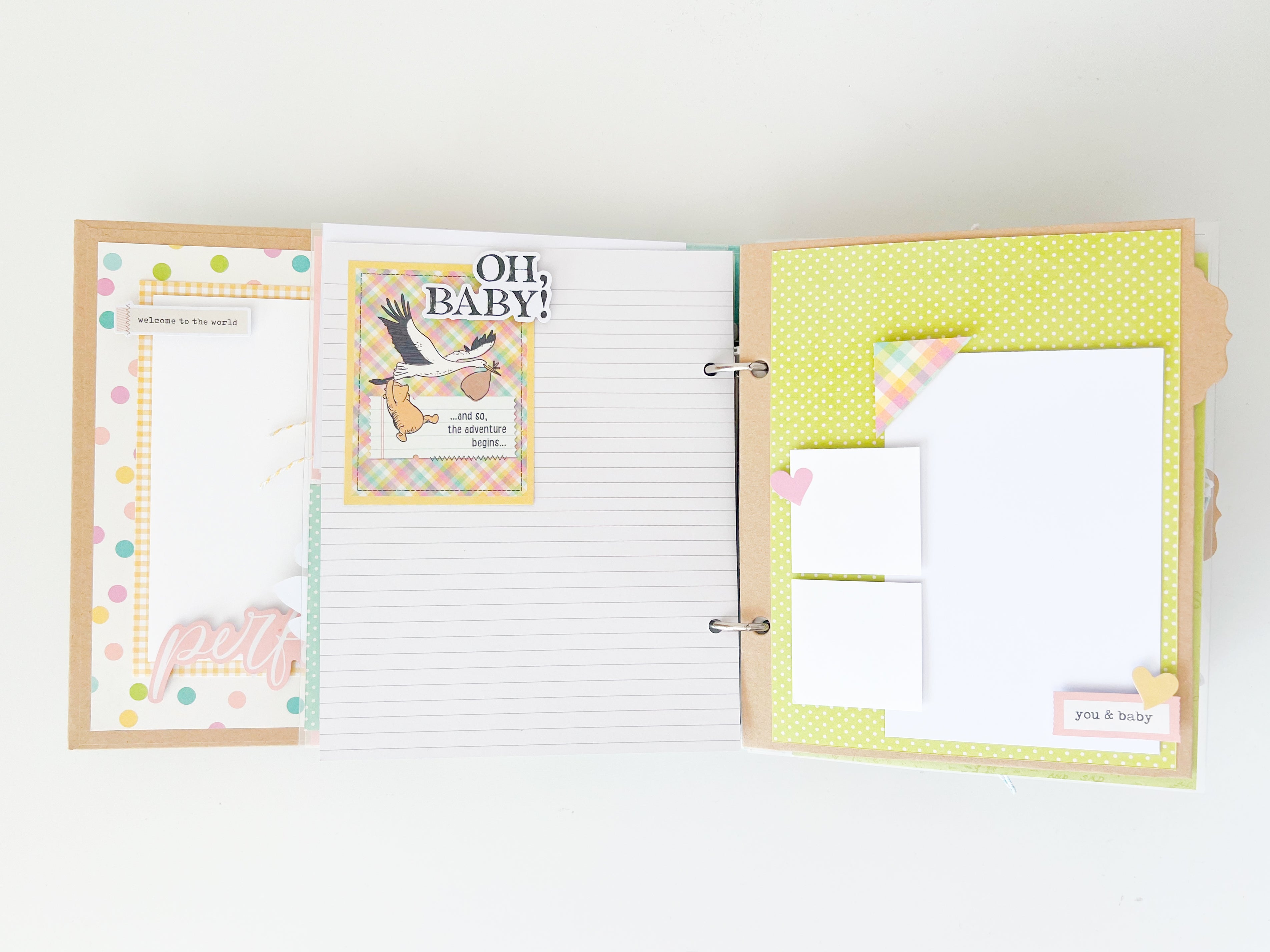 Simple Stories Pooh Bear Baby Binder - Robin's Egg