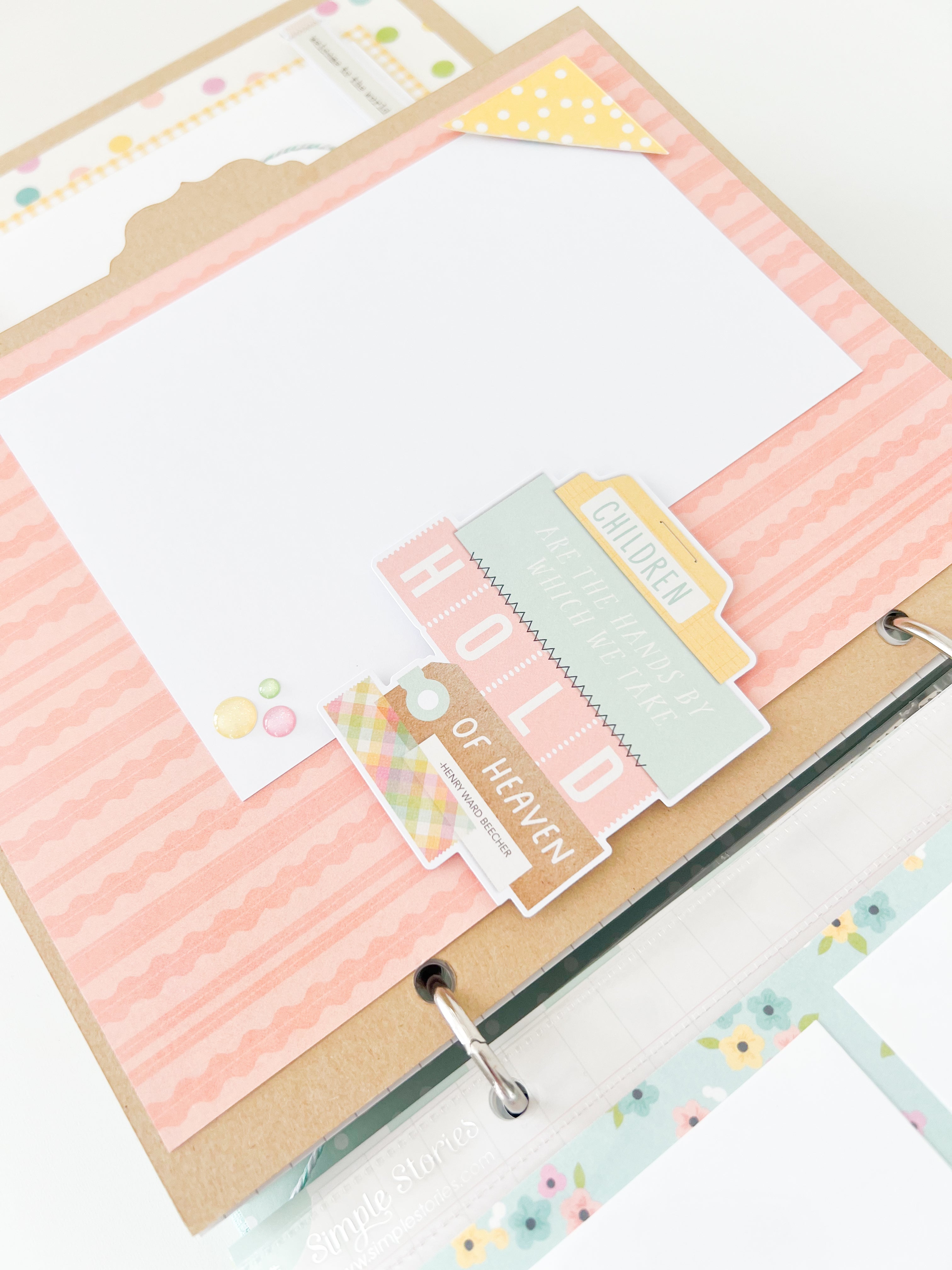 Simple Stories Pooh Bear Baby Binder - Robin's Egg