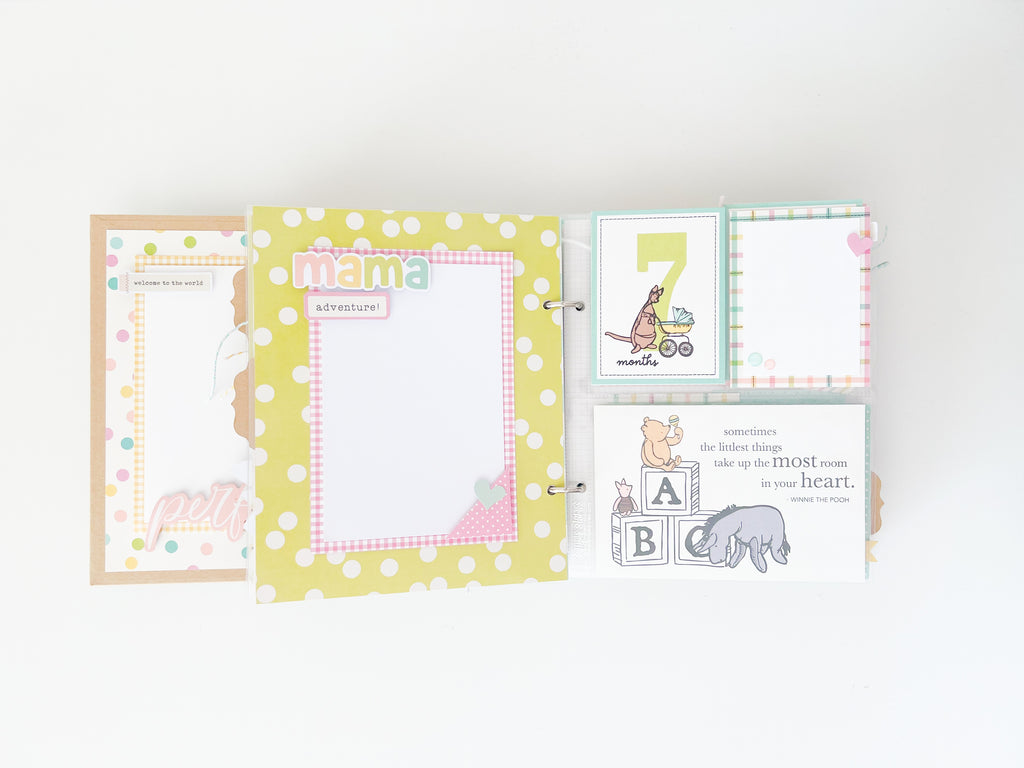 Simple Stories Pooh Bear Baby Binder - Robin's Egg