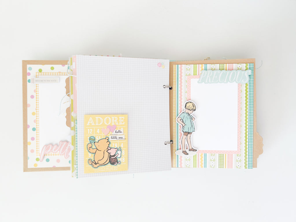 Simple Stories Pooh Bear Baby Binder - Robin's Egg