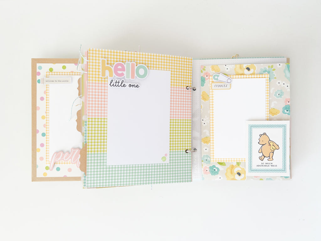 Simple Stories Pooh Bear Baby Binder - Blush