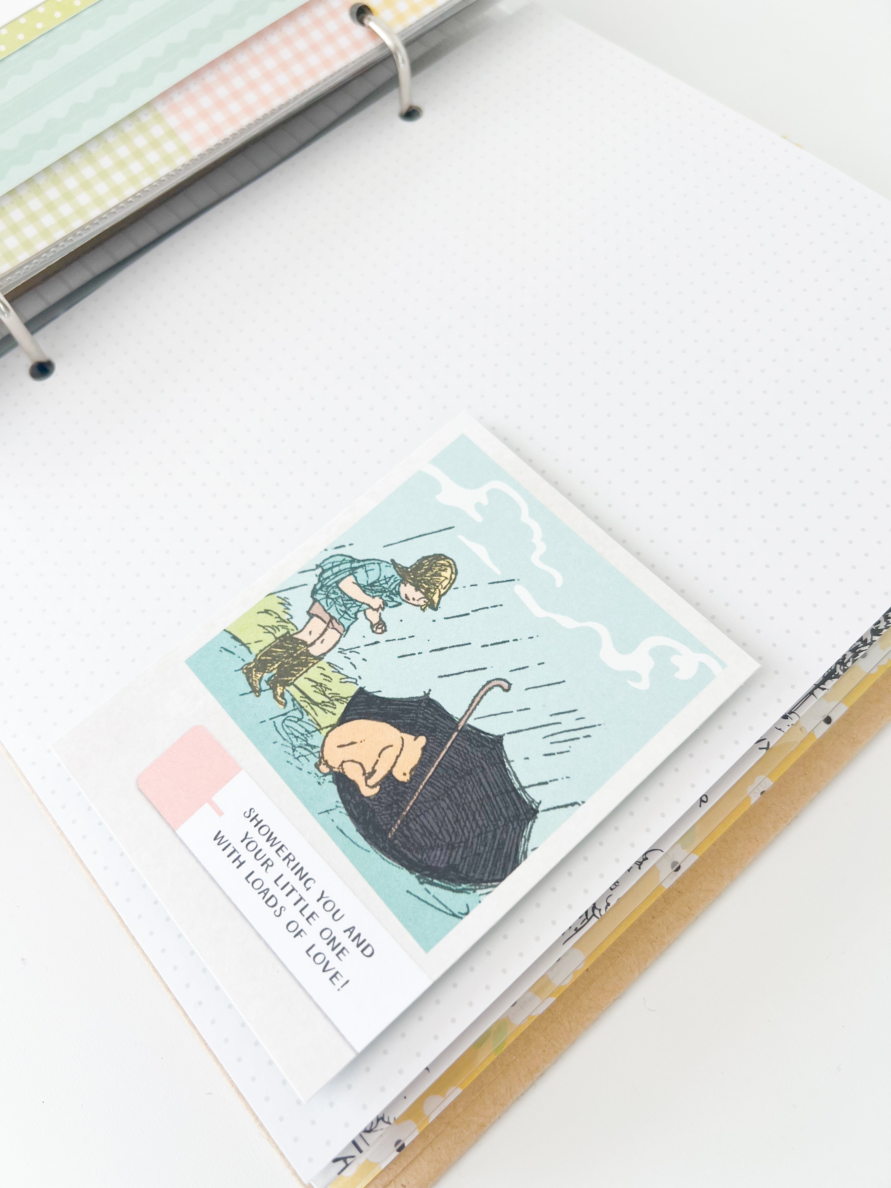 Simple Stories Pooh Bear Baby Binder - Blush