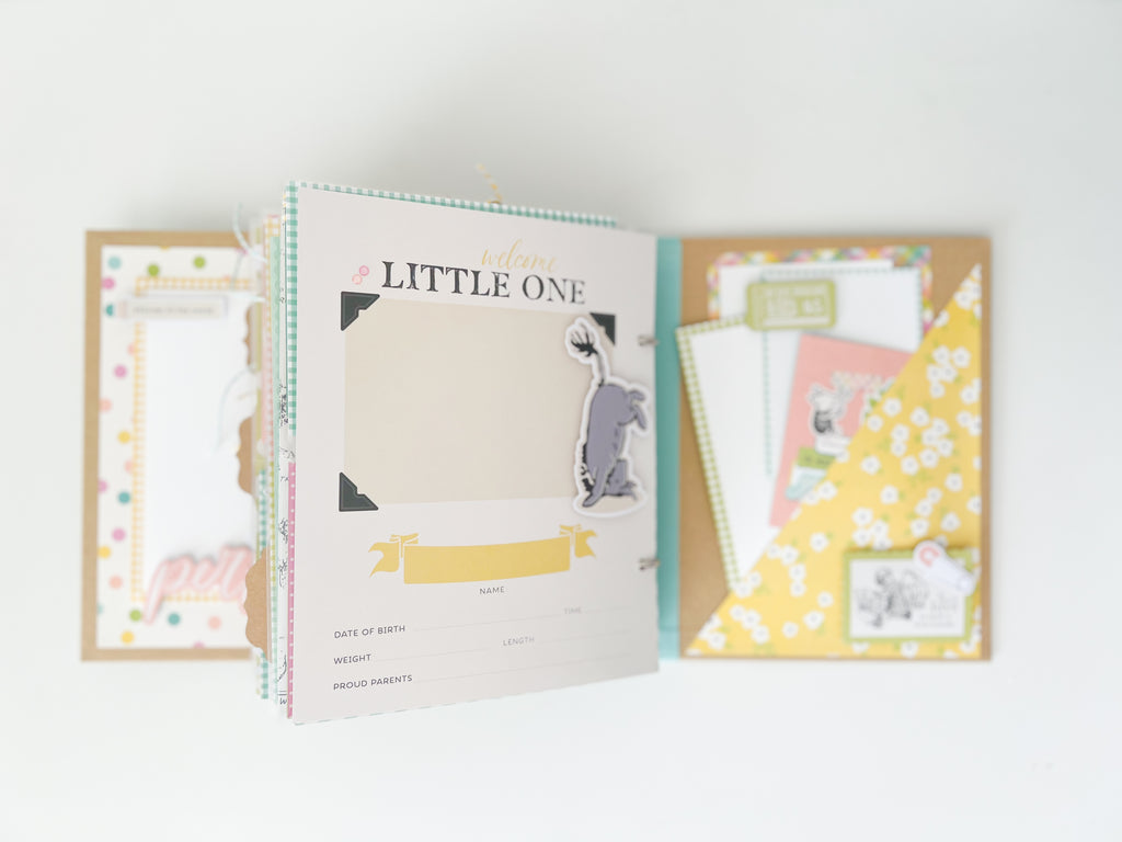 Simple Stories Pooh Bear Baby Binder - Blush