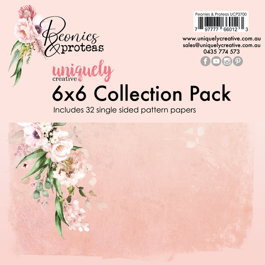 Uniquely Creative Peonies & Proteas -  6 x 6 Collection Pack