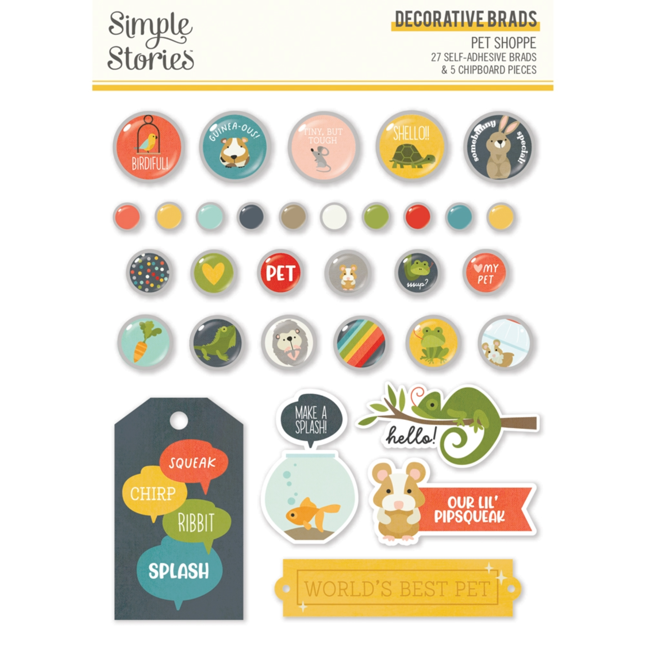 Simple Stories Pet Shoppe Decorative Brads