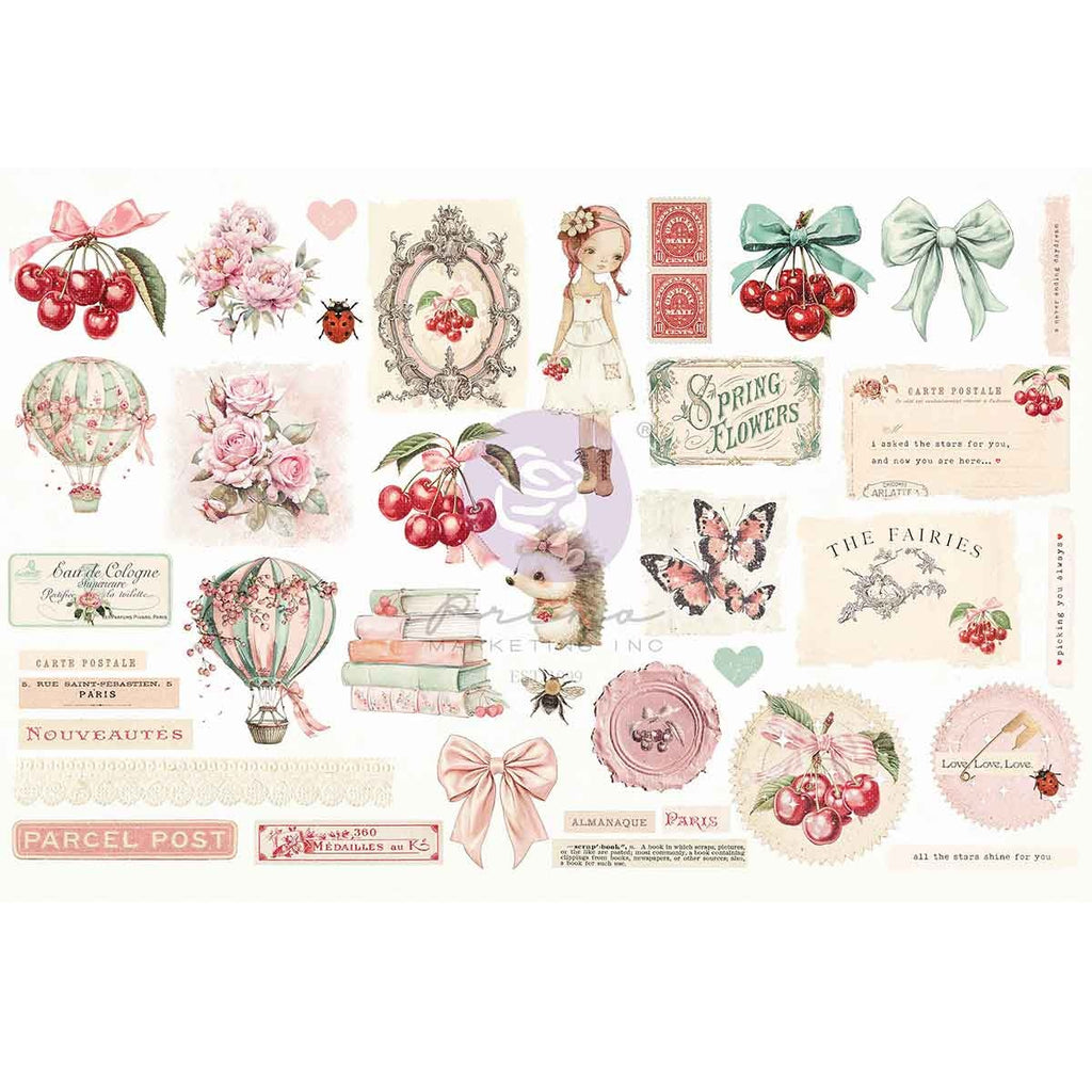 Prima Marketing Cherry Sweet By Frank Garcia Ephemera -Pink Dreams