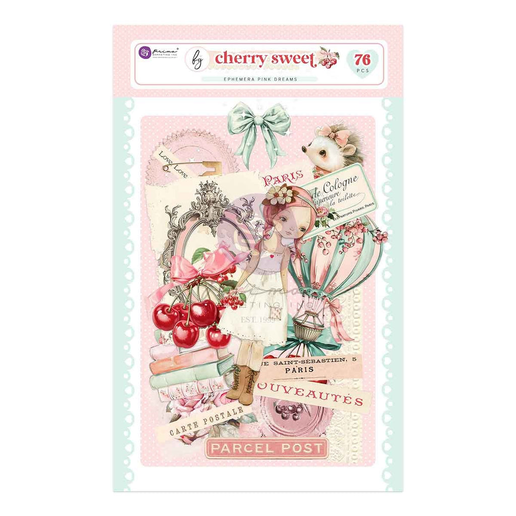 Prima Marketing Cherry Sweet By Frank Garcia Ephemera -Pink Dreams