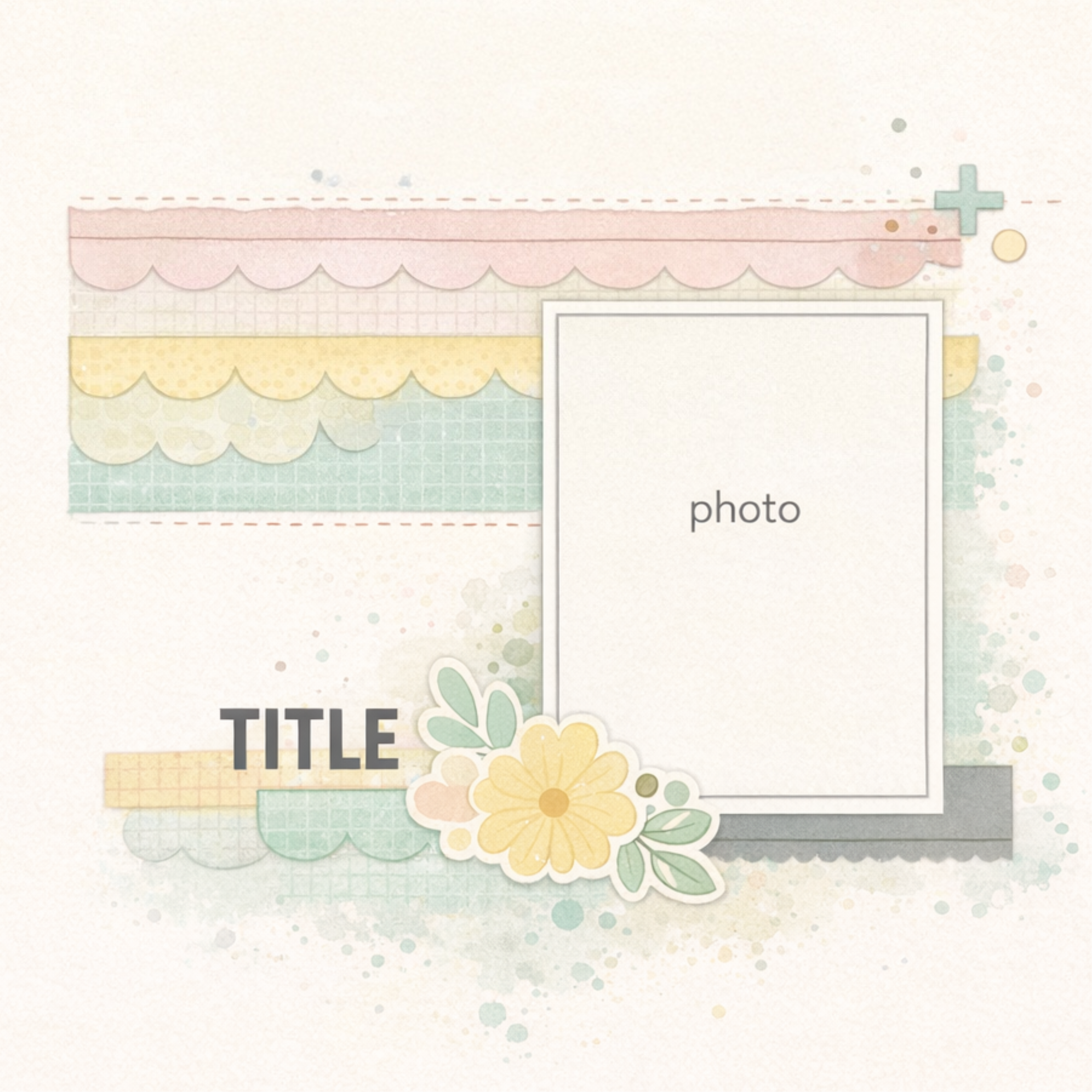 Playful Scallops Scrapbook Sketch Free Download