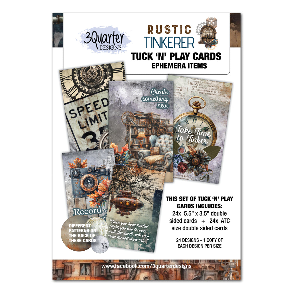 Rustic Tinkerer Tuck & Play Cards