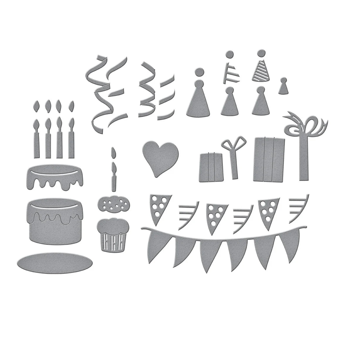 Spellbinders Classic Pooh Birthday Accessories Etched Dies