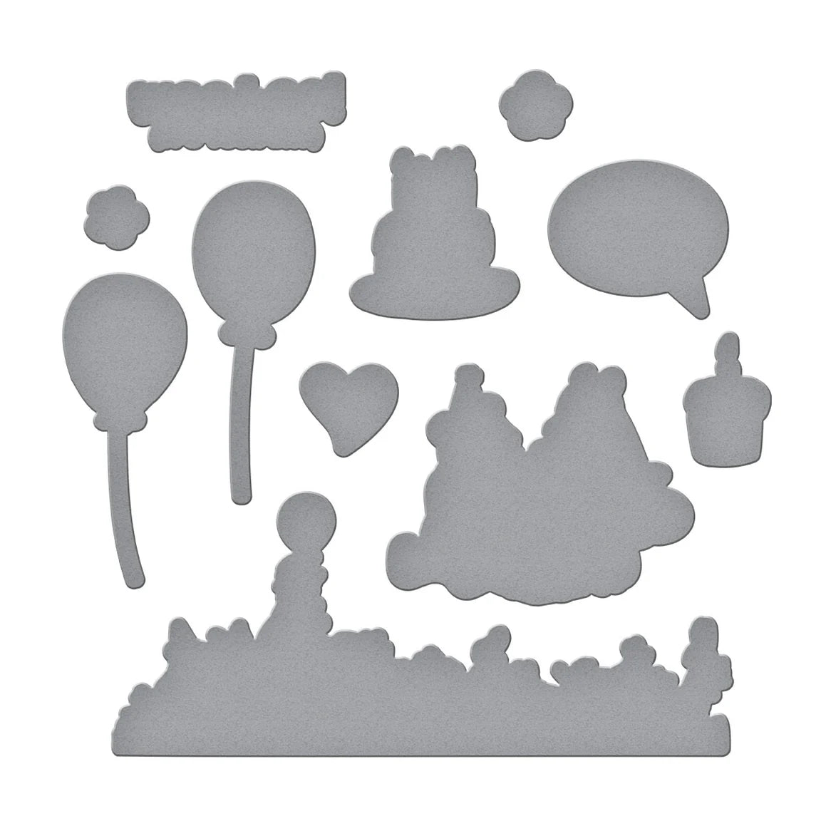 Spellbinders Classic Pooh Make A Wish! Etched Dies for Coordinating Stamp Set